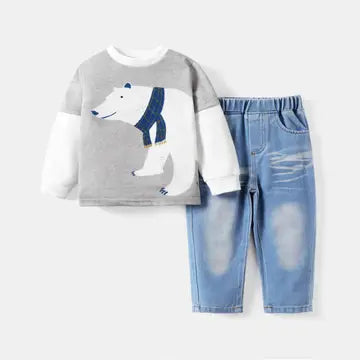 Polar Bear Denim Set