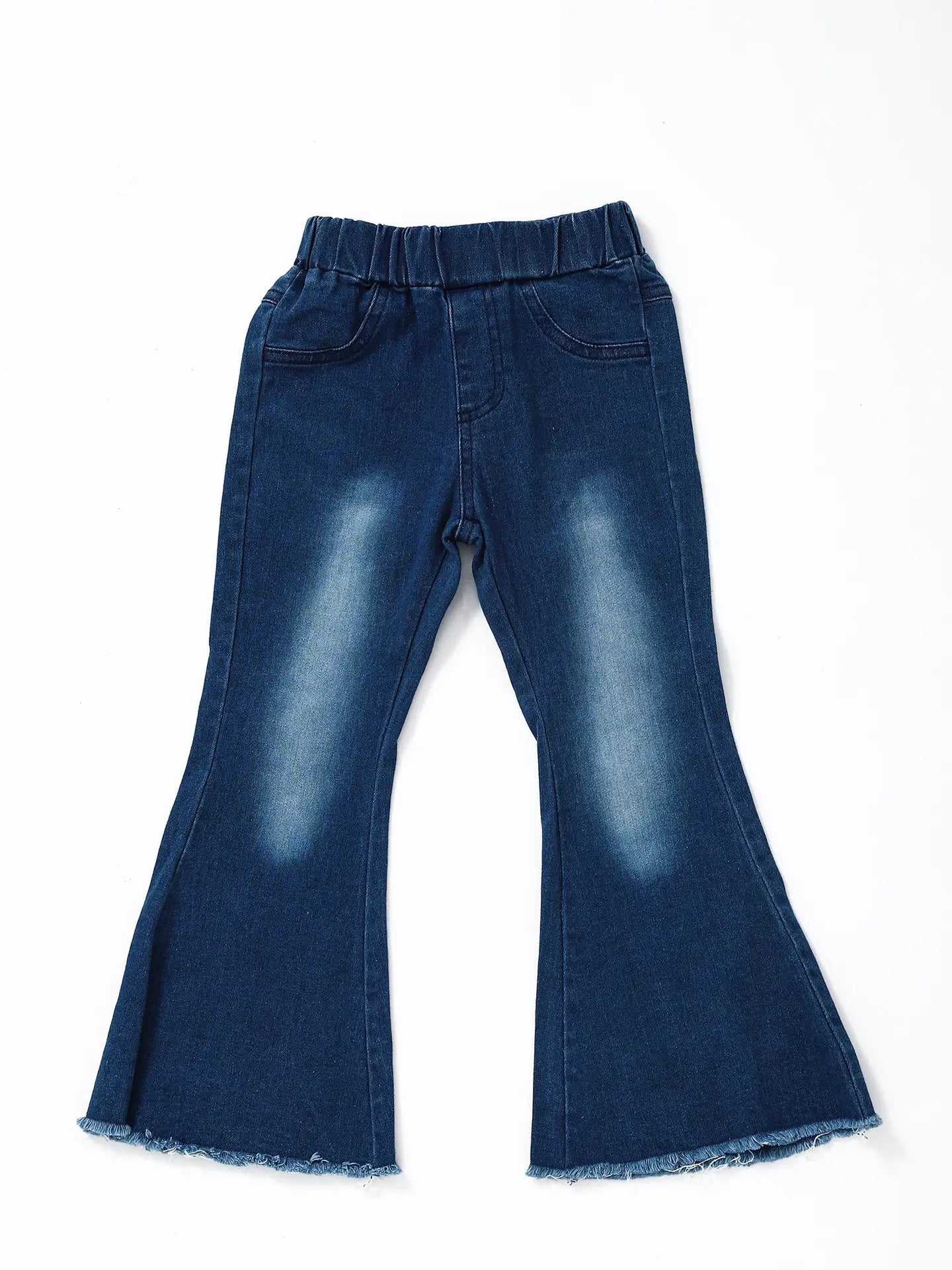 Washed Blue Flare Jeans