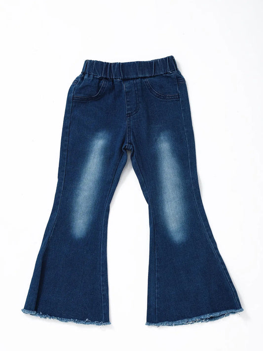 Washed Blue Flare Jeans