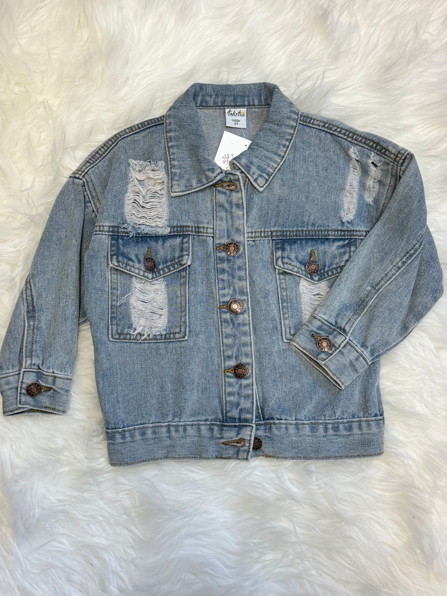 Cool Kid Distressed Denim Jacket