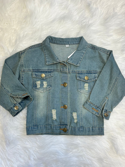 Mini Classic Distressed Denim Jacket